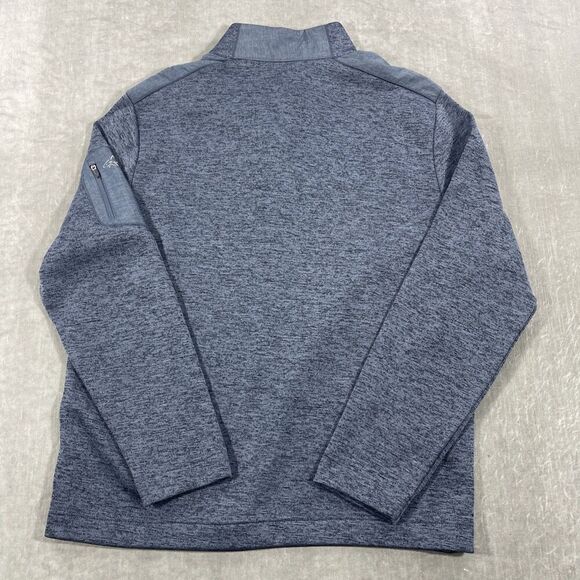 Greg Norman Mens Large Heather Blue Quarter 1/4 Snap Golf Pullover Sweater - Picture 7 of 7